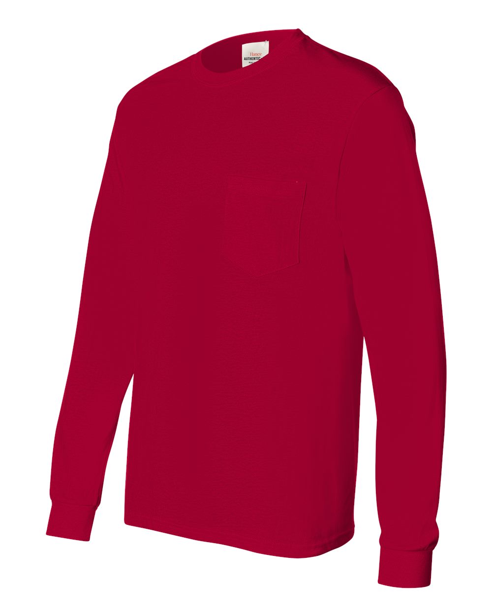 Hanes Men's Authentic Long Sleeve Pocket Tee