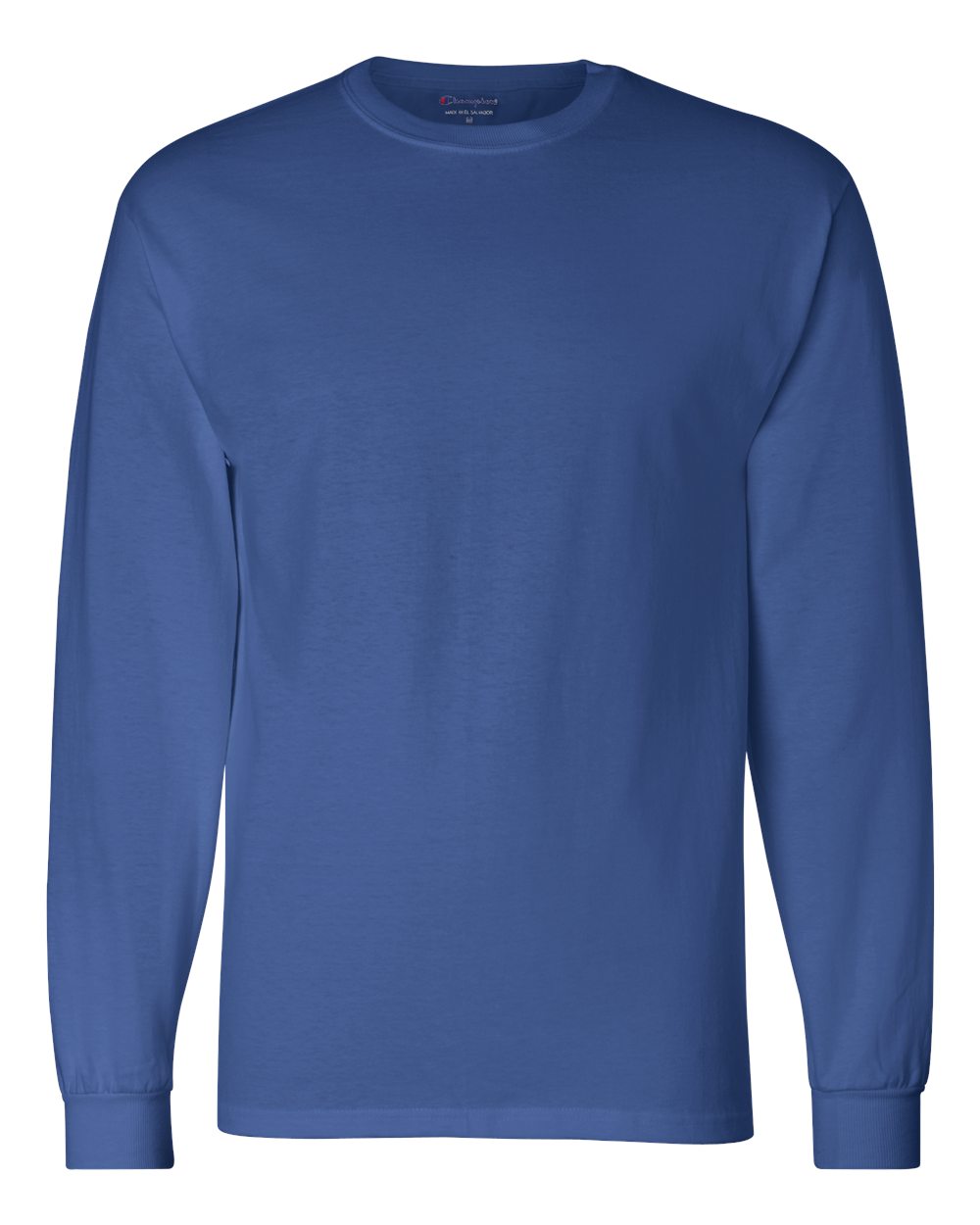 Champion Mens Long Sleeve Cotton T Shirt Blank Plain Solid CC8C up to ...