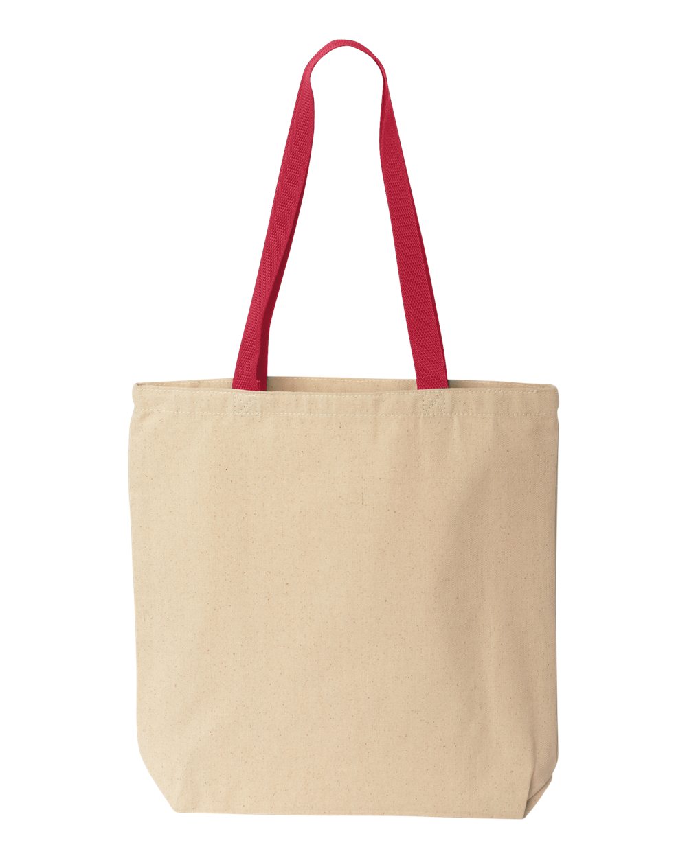 Liberty Bags 10 Ounce Gusseted Cotton Canvas Tote with Colored Handle ...