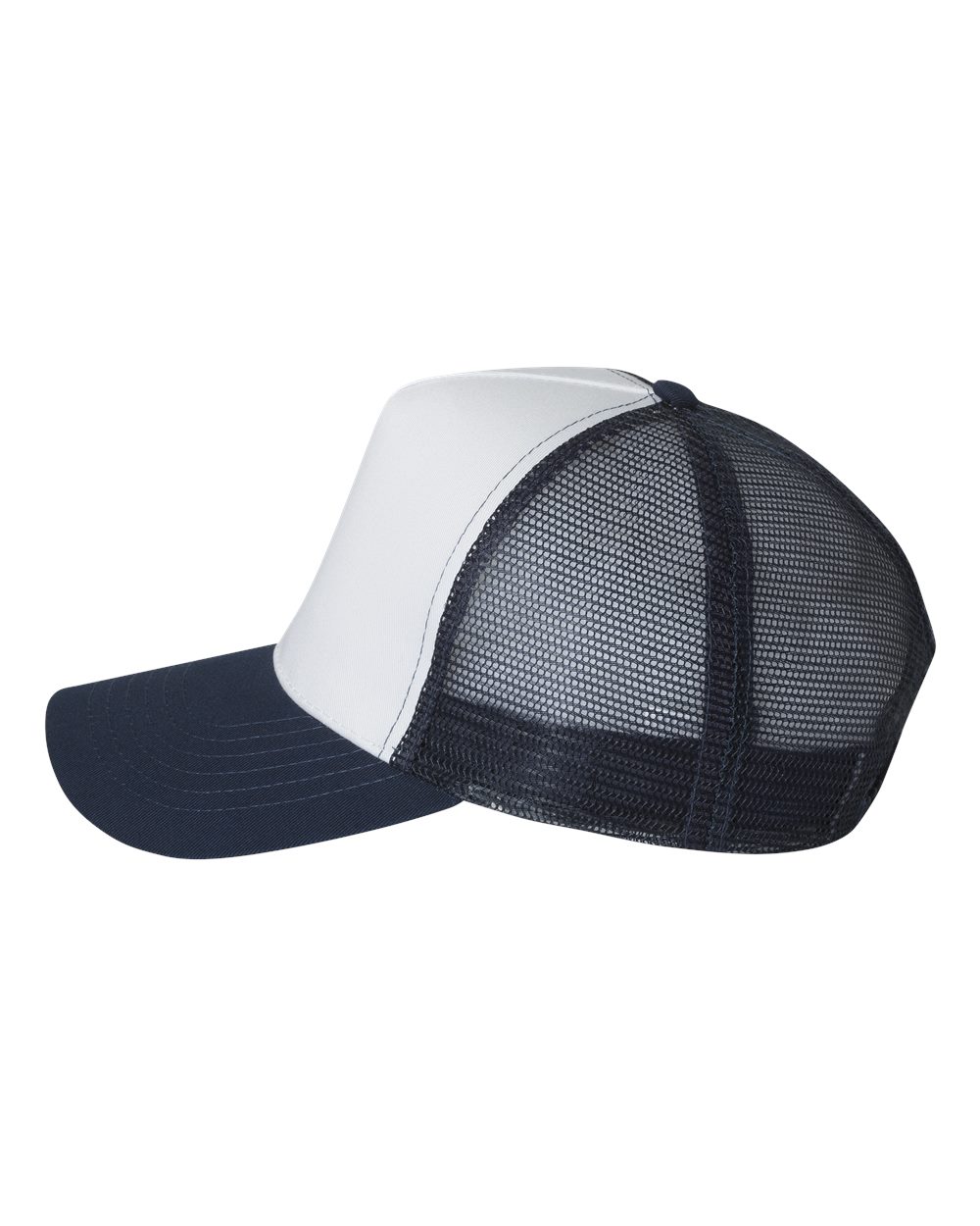Mega Cap Mens Five-Panel PET Mesh Back Trucker Hat Cap 6886 Mid-Profile