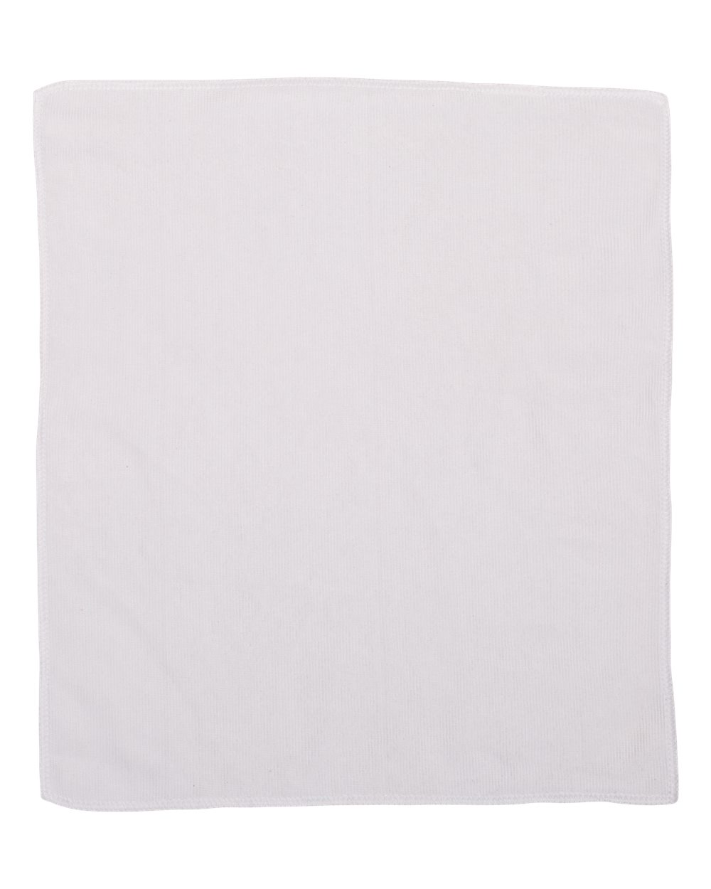 6 Pack Carmel Towel Company White Microfiber Towel CSUB1518 15 X18 Serged Edges