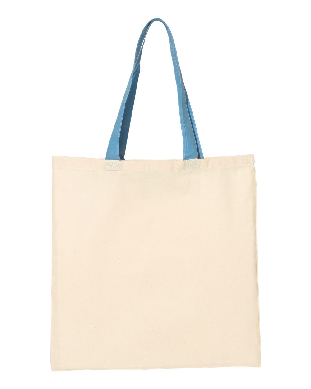 Q-Tees Economical Tote Contrast-Color Handles Shopping Bag QTB6000 10 1 ...