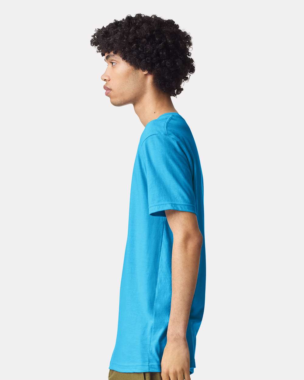American Apparel Men Cvc Tee Shirt Relaxed Fit Blend 2001cvc Heather Teal Large