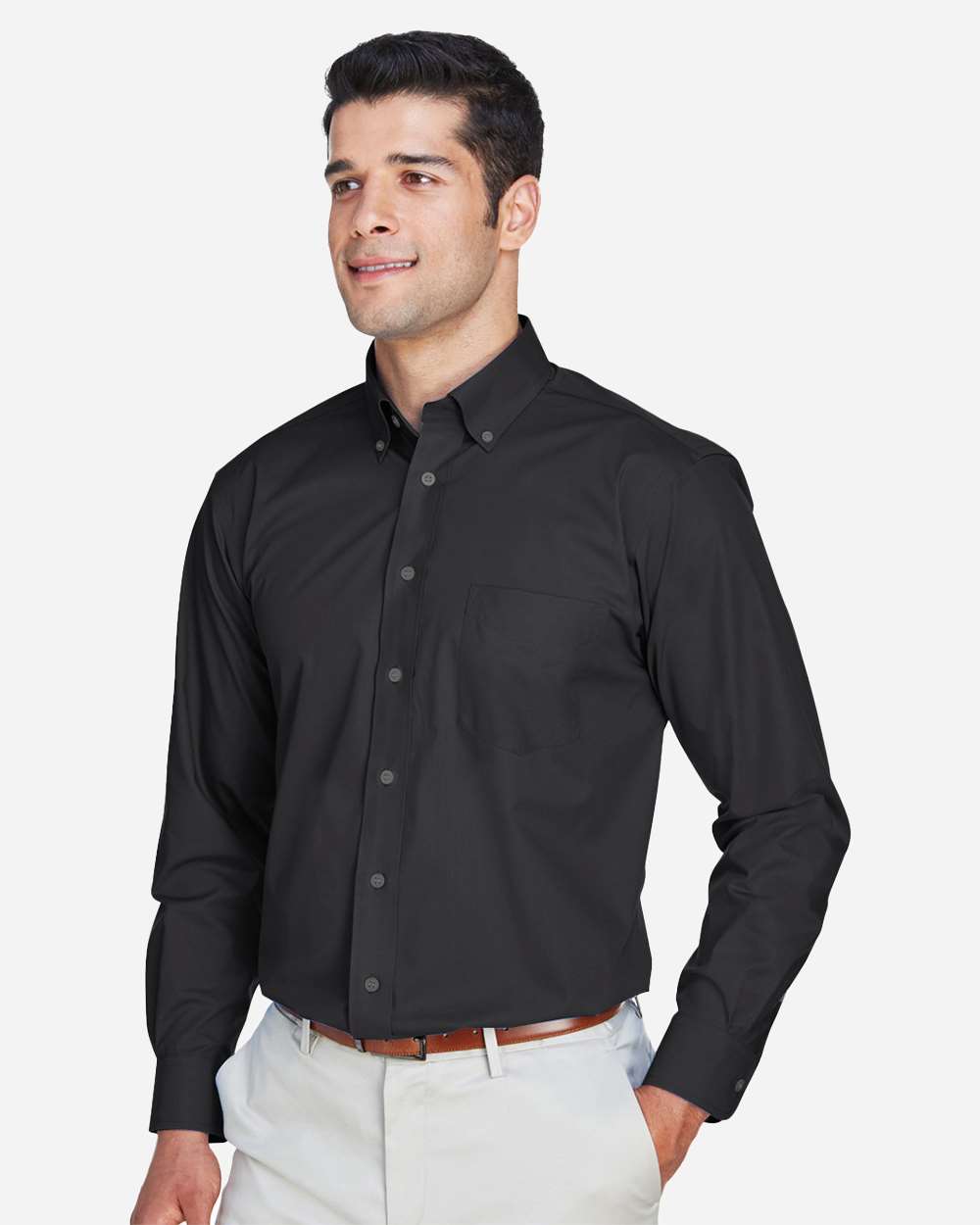 🔥 Devon & Jones Men Crown Collection Broadcloth Woven Dress Shirt UpTo 6XL D620