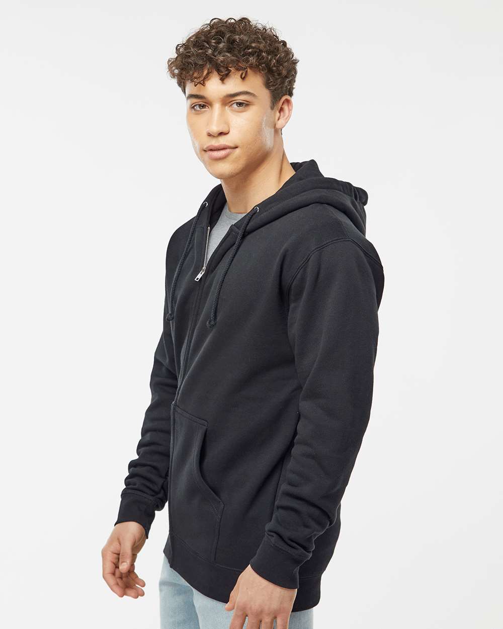 Independent Trading Co Mens Hooded Full-Zip Sweatshirt IND4000Z Up To ...