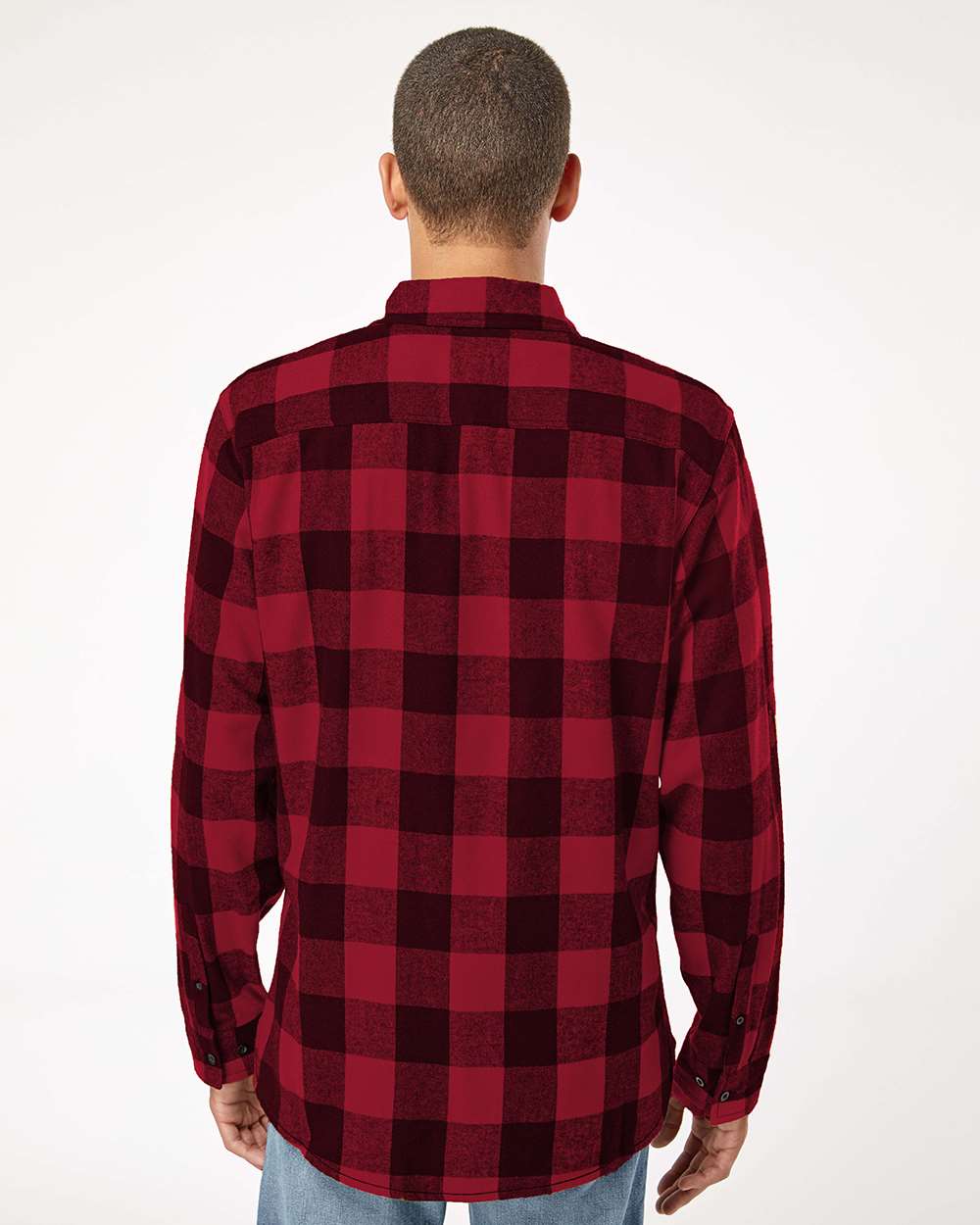 Burnside Men Yarn-Dyed Long Sleeve Flannel Shirt Two Flap Pockets 8210 Up To 3XL