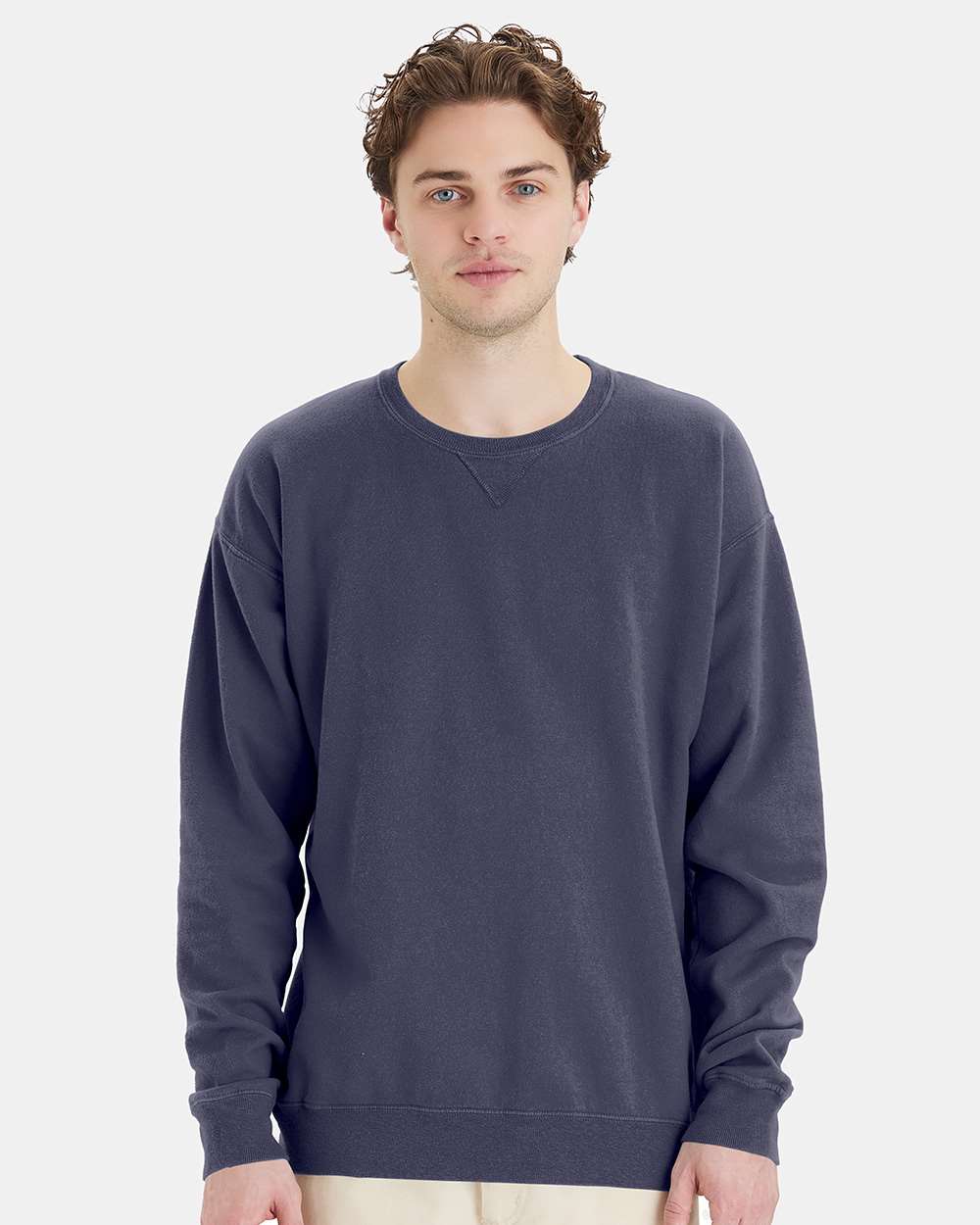ComfortWash By Hanes Garment Dyed Unisex Crewneck Sweatshirt GDH400 Up To  3XL