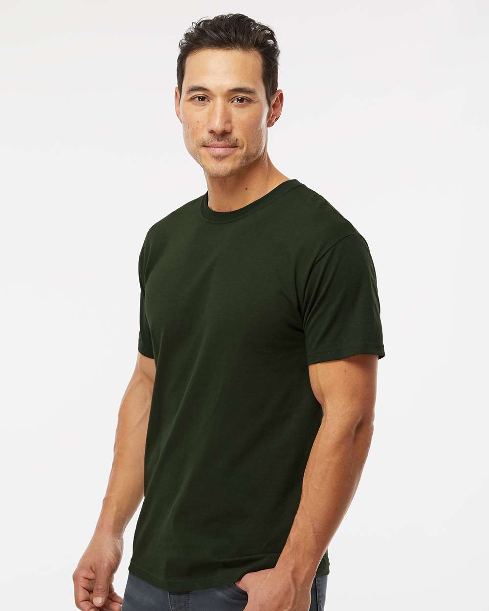 M&O Men Short Sleeve Cotton Light Soft Touch T-Shirt Blank Plain 4800 up to  5XL