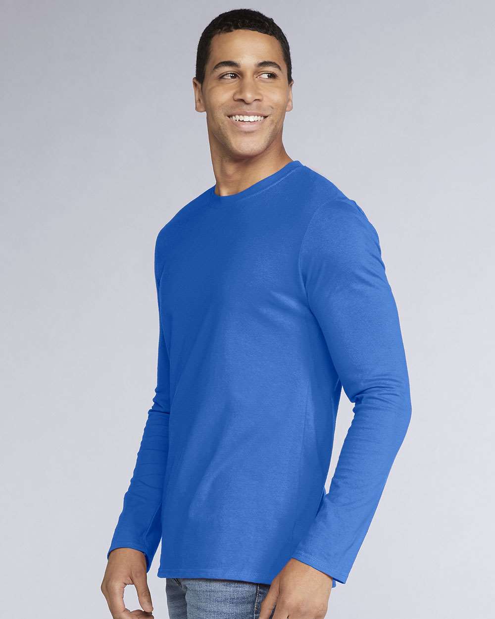 Gildan Mens Blank Cotton Softstyle Long Sleeve Fit T Shirt 64400
